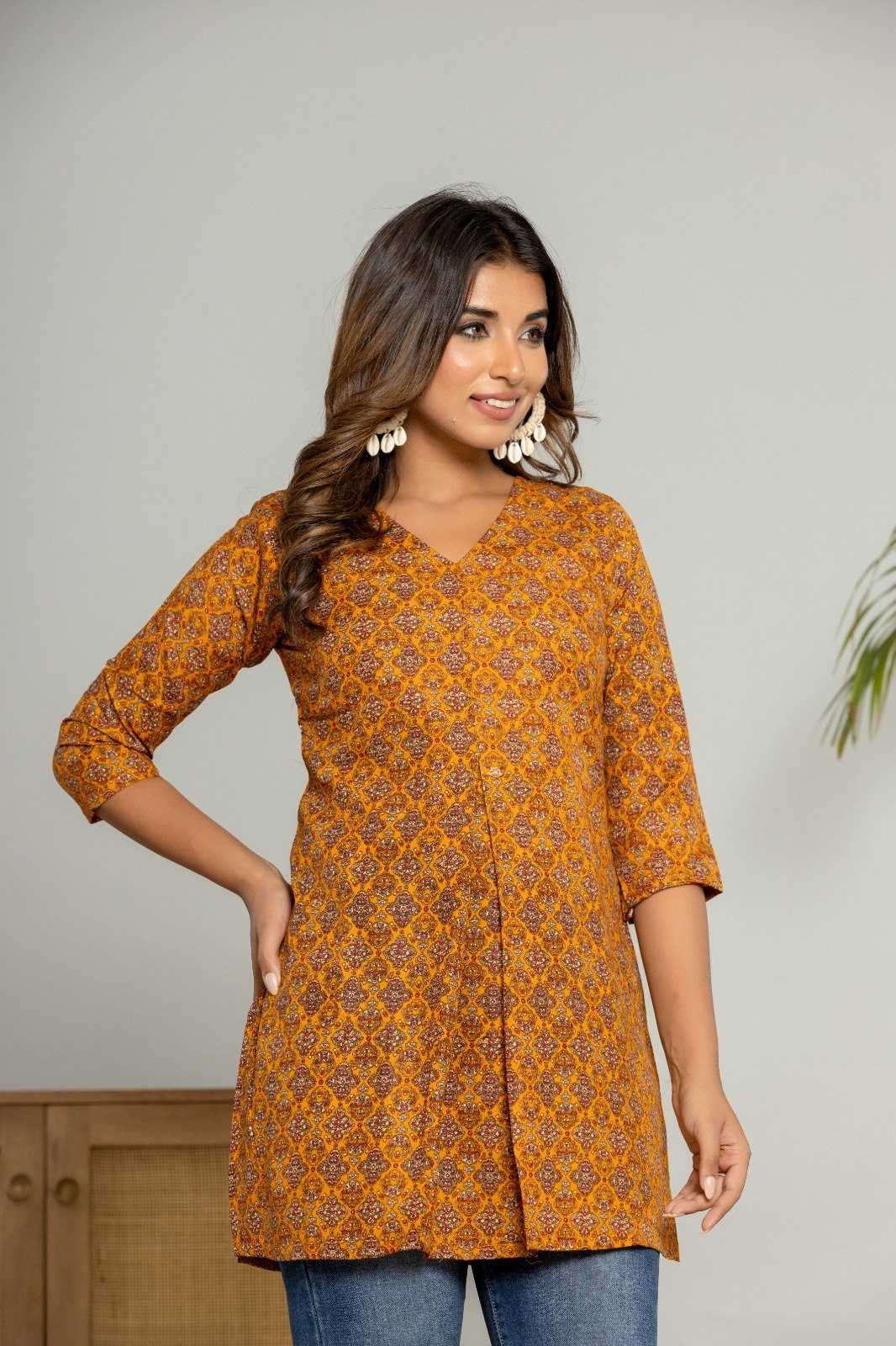 YNF Wholesale Poly Rayon Tops KESH738 Mustard | Surat Manufacturer