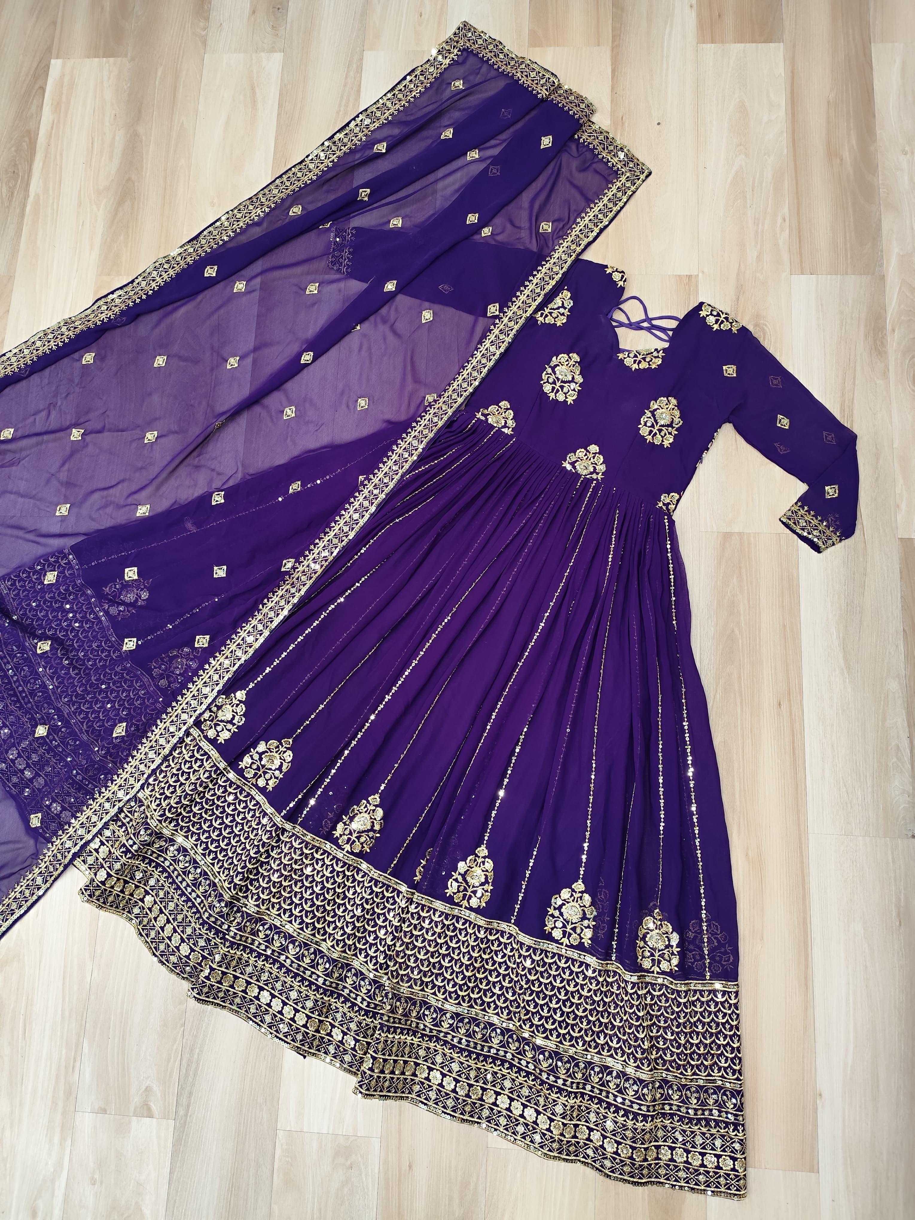 Ynf Premium Georgette  Gowns Wholesale Fancy Gowns Georgette Gown Embroidered Gown Manufacturer - YNF Online