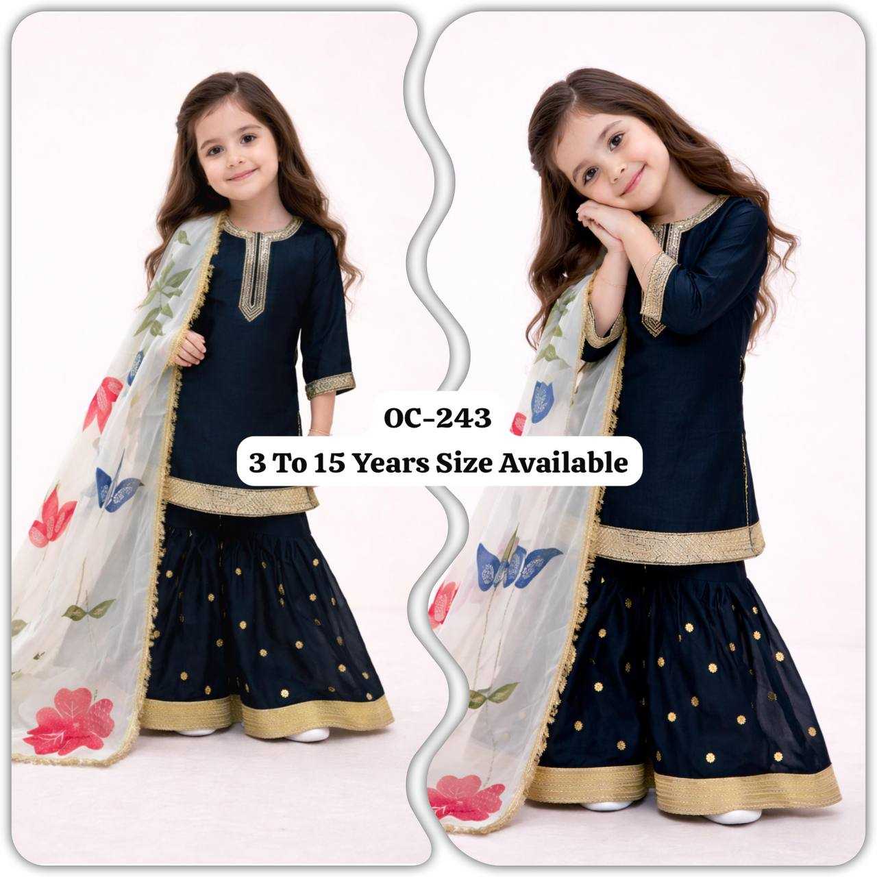 YNF Wholesale Pure Silk Kids Sharara KESH415 243 | Surat Manufacturer