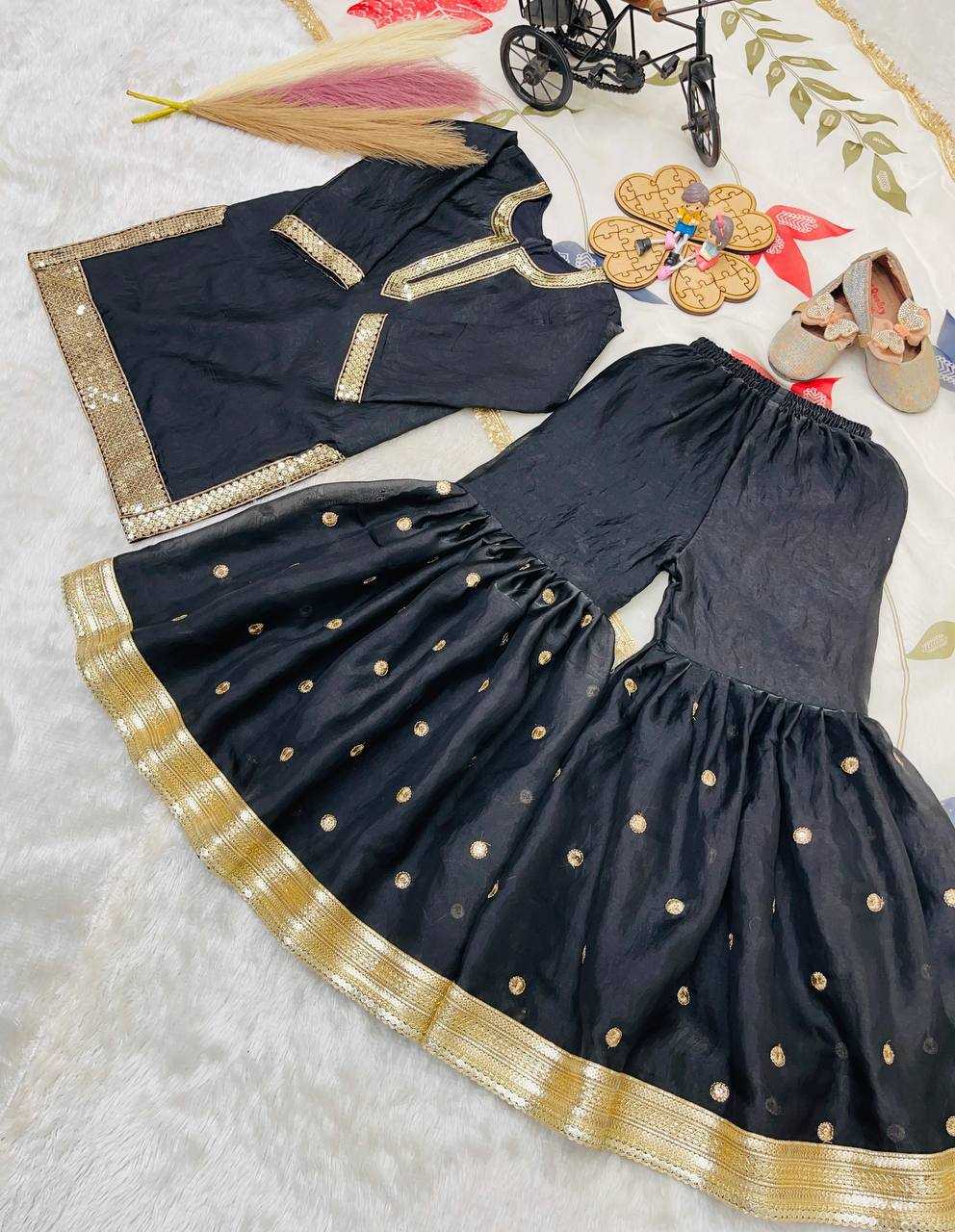 YNF Wholesale Pure Silk Kids Sharara KESH415 243 | Surat Manufacturer