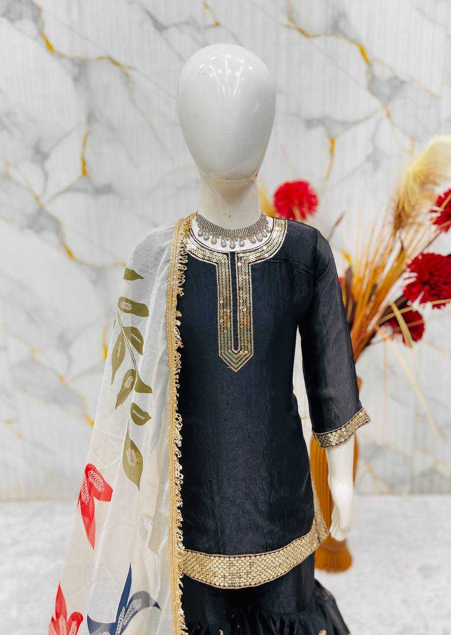 YNF Wholesale Pure Silk Kids Sharara KESH415 243 | Surat Manufacturer