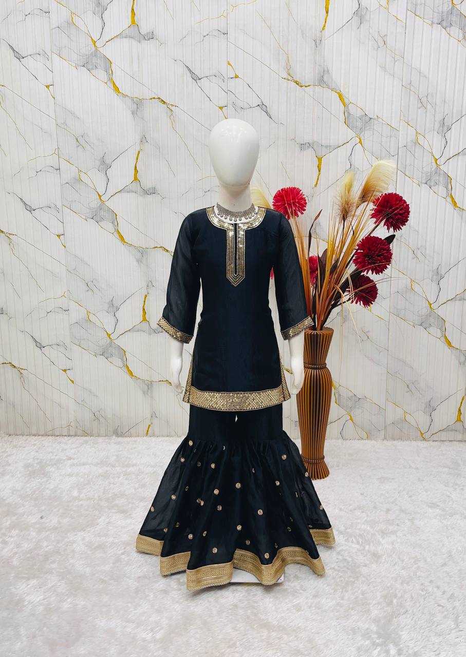 YNF Wholesale Pure Silk Kids Sharara KESH415 243 | Surat Manufacturer