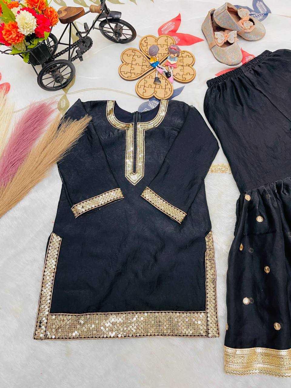 YNF Wholesale Pure Silk Kids Sharara KESH415 243 | Surat Manufacturer