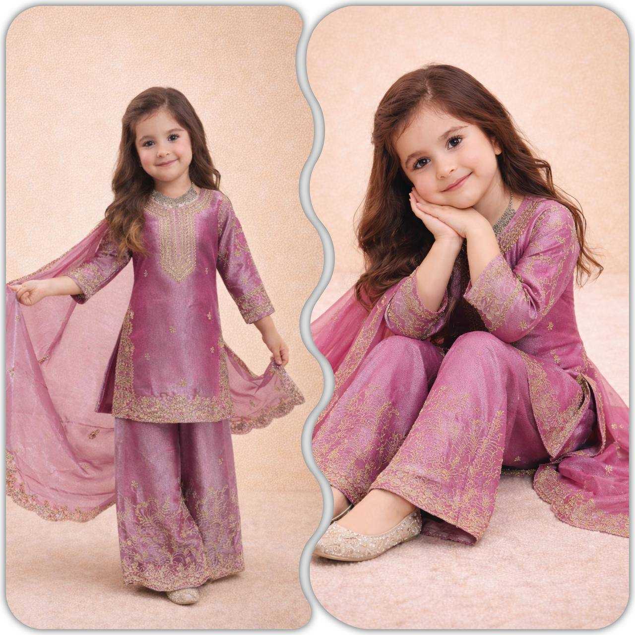 YNF Wholesale Pure Silk Kids Sharara KESH415 244 | Surat Manufacturer