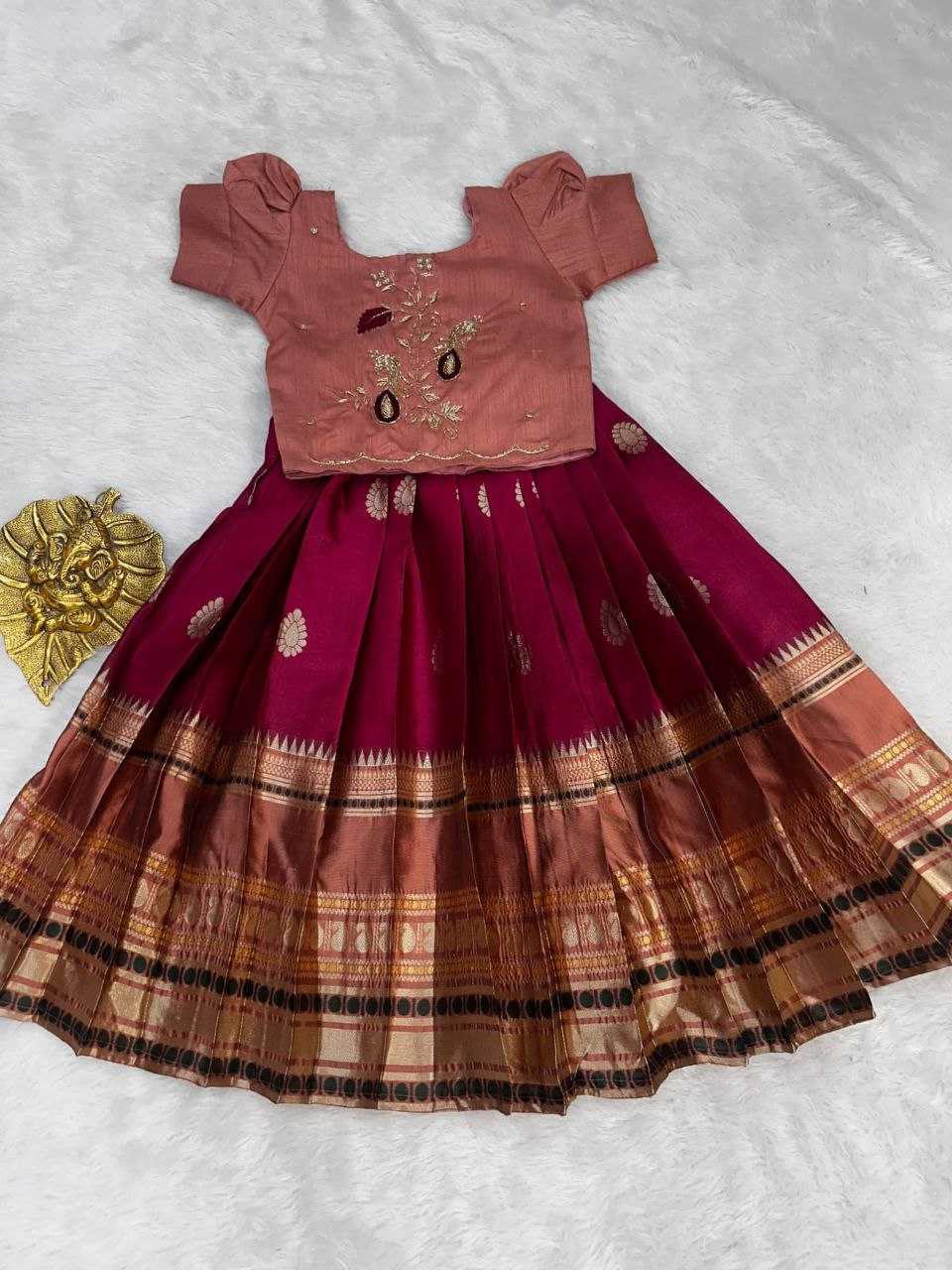 YNF Wholesale Pure Silk Kids Lehenga RIN161 PIC | Surat Manufacturer