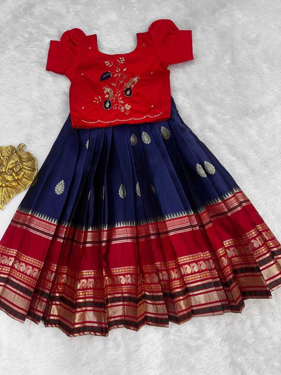 YNF Wholesale Pure Silk Kids Lehenga RIN161 PIC | Surat Manufacturer