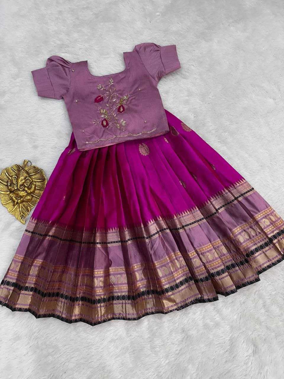 YNF Wholesale Pure Silk Kids Lehenga RIN161 PIC | Surat Manufacturer