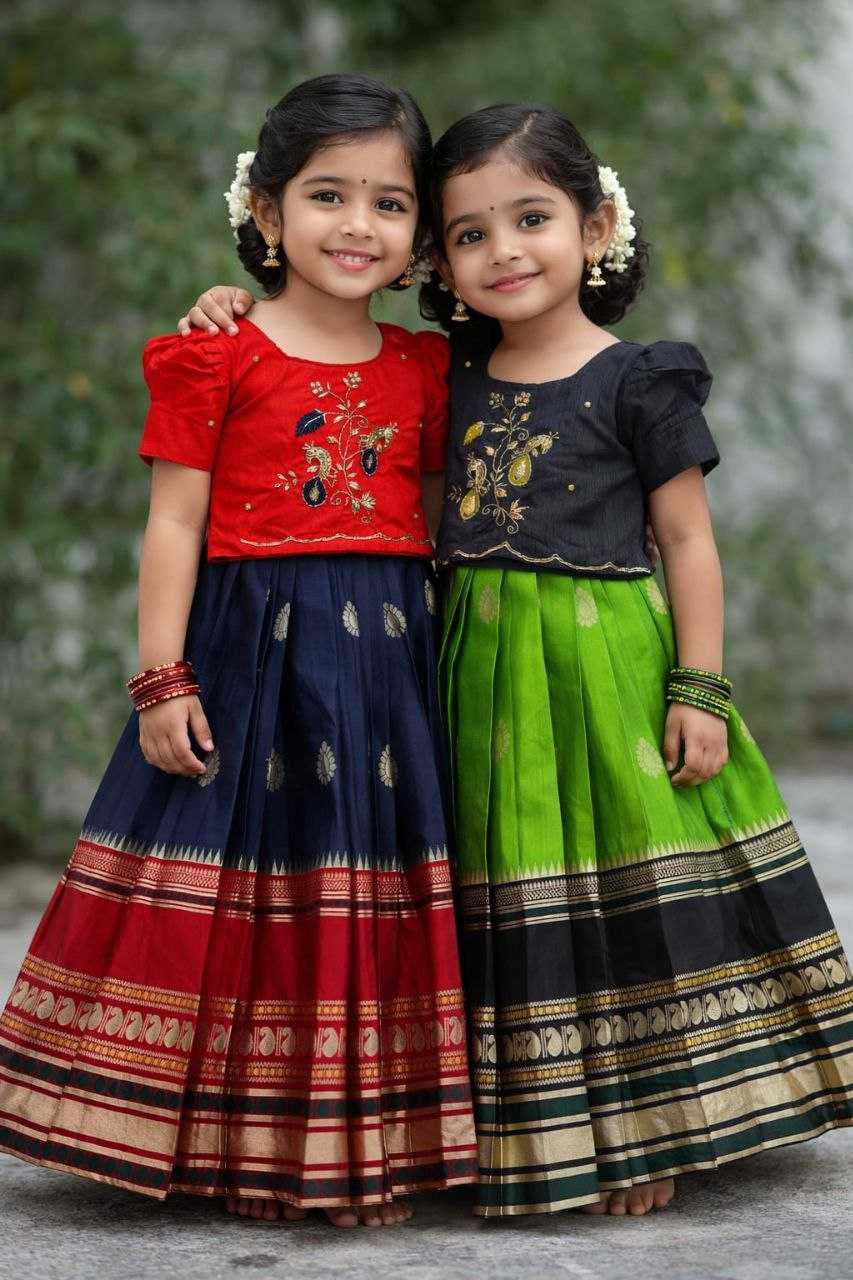 YNF Wholesale Pure Silk Kids Lehenga RIN161 PIC | Surat Manufacturer