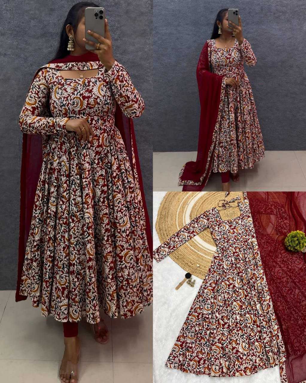 YNF Wholesale Reyon Cotton Georgette Gown KESH103 REYON | Surat Manufacturer