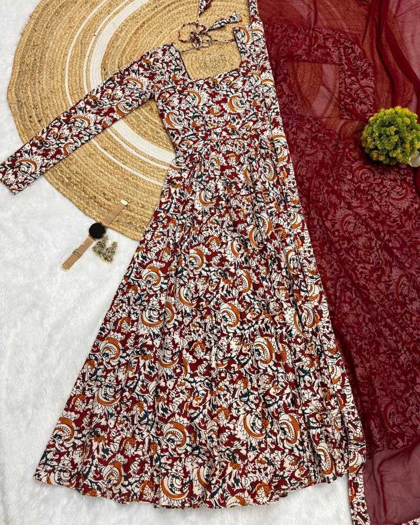YNF Wholesale Reyon Cotton Georgette Gown KESH103 REYON | Surat Manufacturer