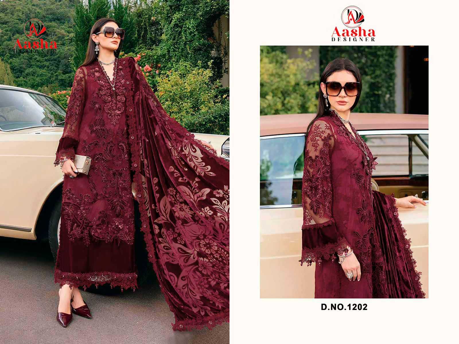 YNF Wholesale Reyon Cotton Pakistani Suits KESH677 AASHA DESIGNER 1202 | Surat Manufacturer
