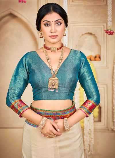 Ynf Russian Silk  Sarees Wholesale Printed Sarees Striped Sarees Festive Sarees Manufacturer - YNF Online