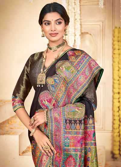 Ynf Russian Silk  Sarees Wholesale Printed Sarees Striped Sarees Festive Sarees Manufacturer - YNF Online