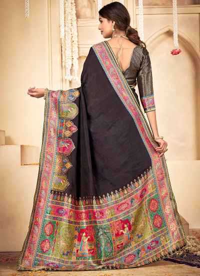 Ynf Russian Silk  Sarees Wholesale Printed Sarees Striped Sarees Festive Sarees Manufacturer - YNF Online