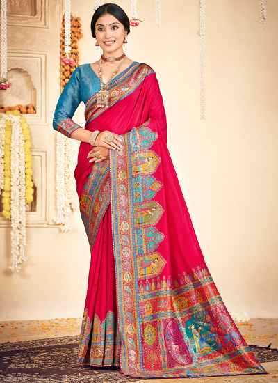 Ynf Russian Silk  Sarees Wholesale Printed Sarees Striped Sarees Festive Sarees Manufacturer - YNF Online