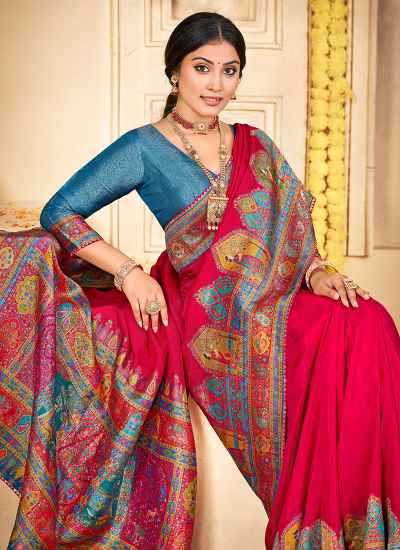 Ynf Russian Silk  Sarees Wholesale Printed Sarees Striped Sarees Festive Sarees Manufacturer - YNF Online