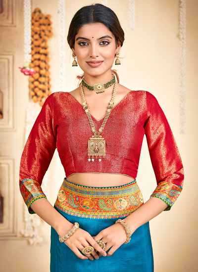 Ynf Russian Silk  Sarees Wholesale Printed Sarees Striped Sarees Festive Sarees Manufacturer - YNF Online