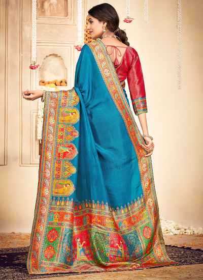 Ynf Russian Silk  Sarees Wholesale Printed Sarees Striped Sarees Festive Sarees Manufacturer - YNF Online