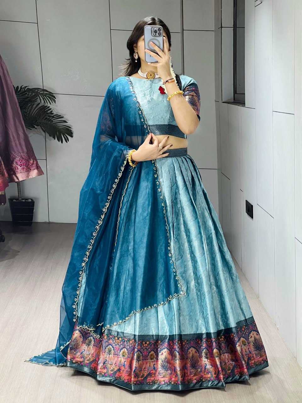 YNF Wholesale Silk Kalamkari Lehenga RIN119 8136 | Surat Manufacturer