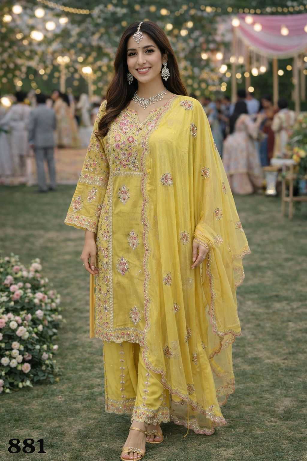 Ynf Simar Silk Suits & Dresses Wholesale Palazzo Suit Wedding Suits Silk Suits Manufacturer - YNF Online