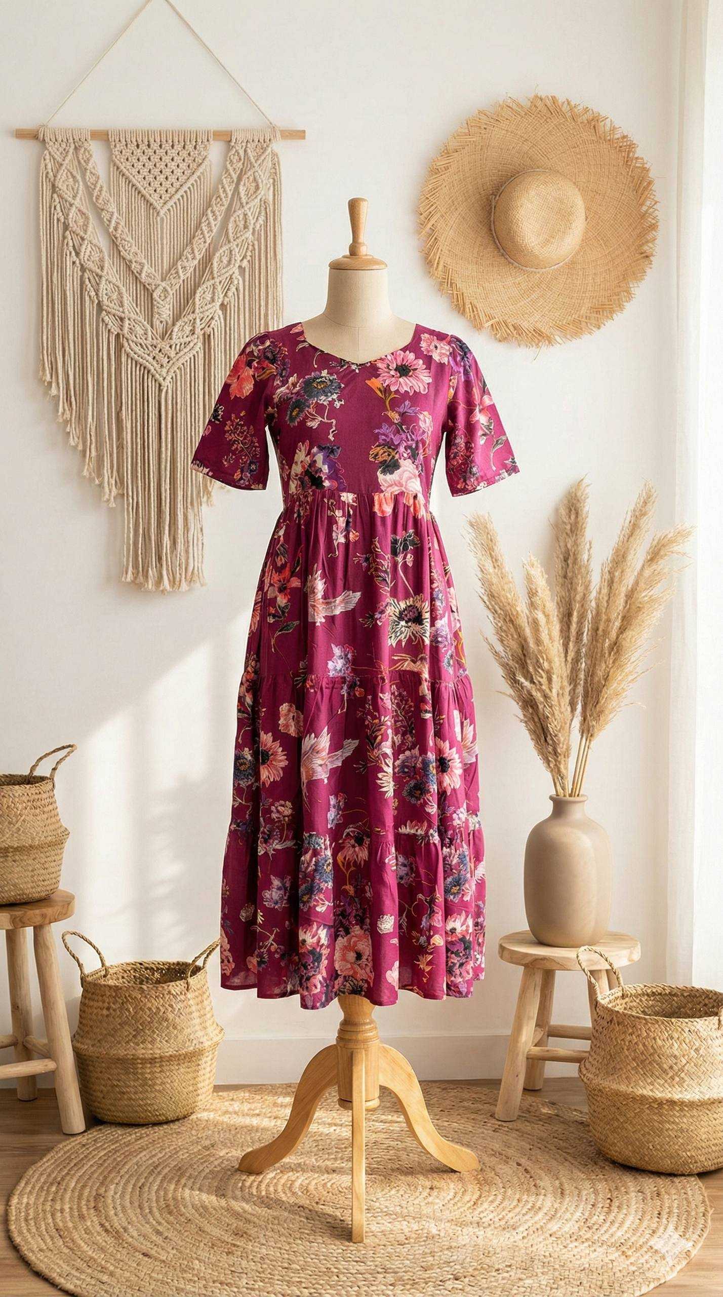YNF Wholesale Soft Cotton Printed Gowns KESH210 2566 | Surat Manufacturer