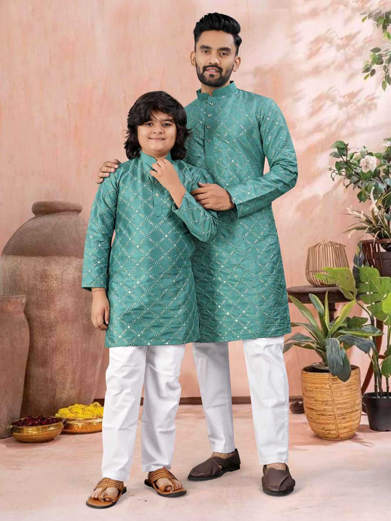 YNF Wholesale Soft Silk Boys Kurta Pyjama KESH747 GOLDEN | Surat Manufacturer