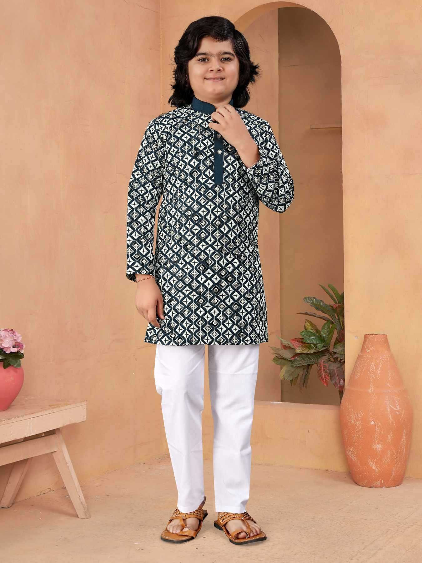 YNF Wholesale Soft Silk Boys Kurta Pyjama KESH747 MIRROR | Surat Manufacturer