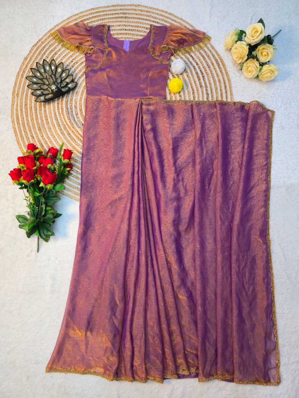 YNF Wholesale Space Silk Saree Gown RIN214 ST-202 | Surat Manufacturer