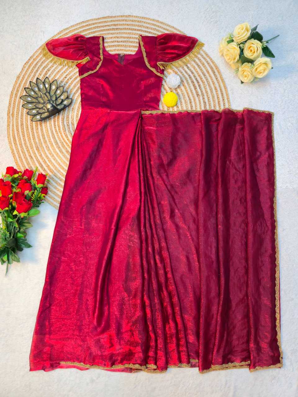YNF Wholesale Space Silk Saree Gown RIN214 ST-202 | Surat Manufacturer