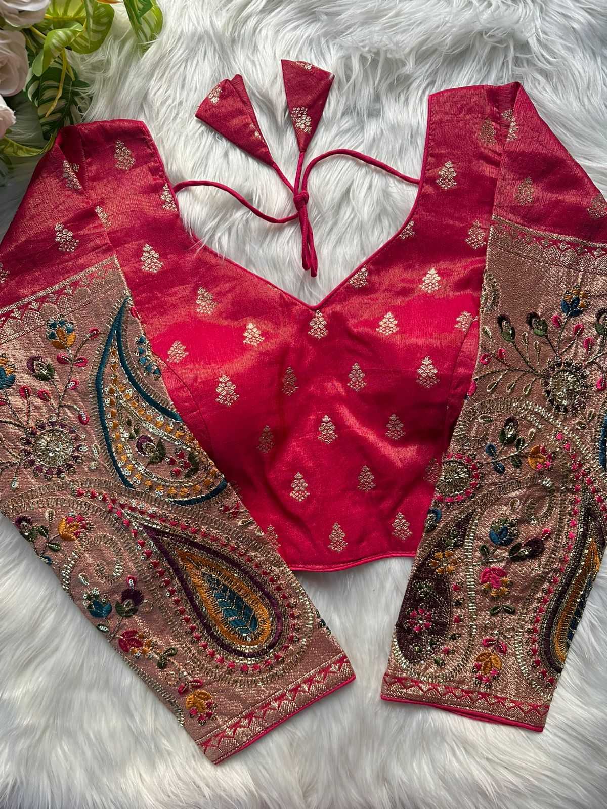 Ynf Tissue  Readymade Blouses Festive Collections Wholesale Designer Blouse Embroidered Blouses Navratri Blouses Manufacturer - YNF Online