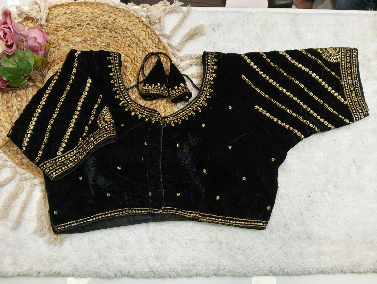 YNF Wholesale Velvet Embroidered Blouses KESH728 114 | Surat Manufacturer
