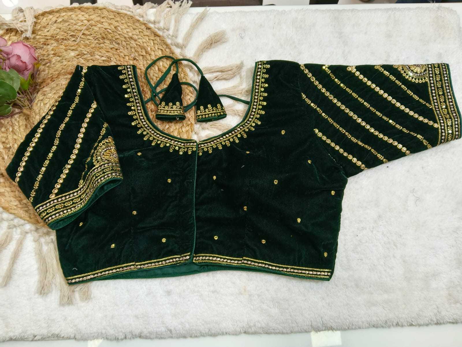 YNF Wholesale Velvet Embroidered Blouses KESH728 114 | Surat Manufacturer