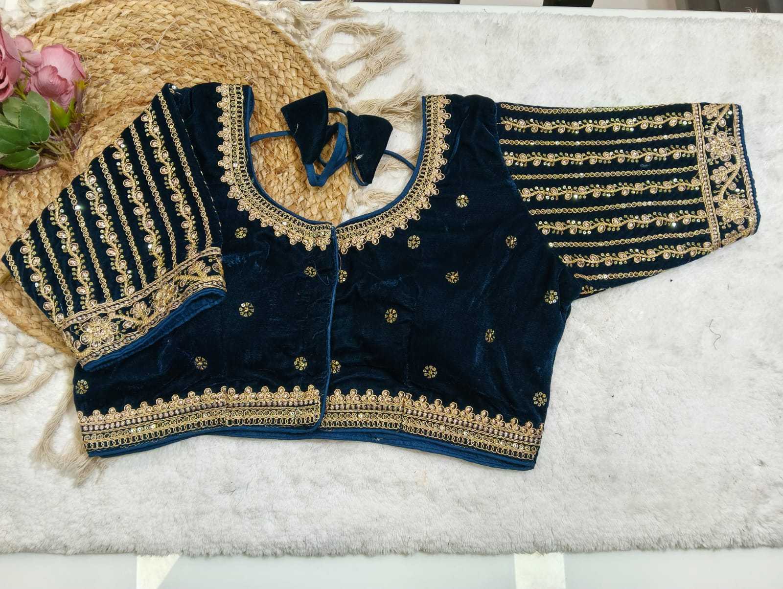 YNF Wholesale Velvet Embroidered Blouses KESH728 114 | Surat Manufacturer