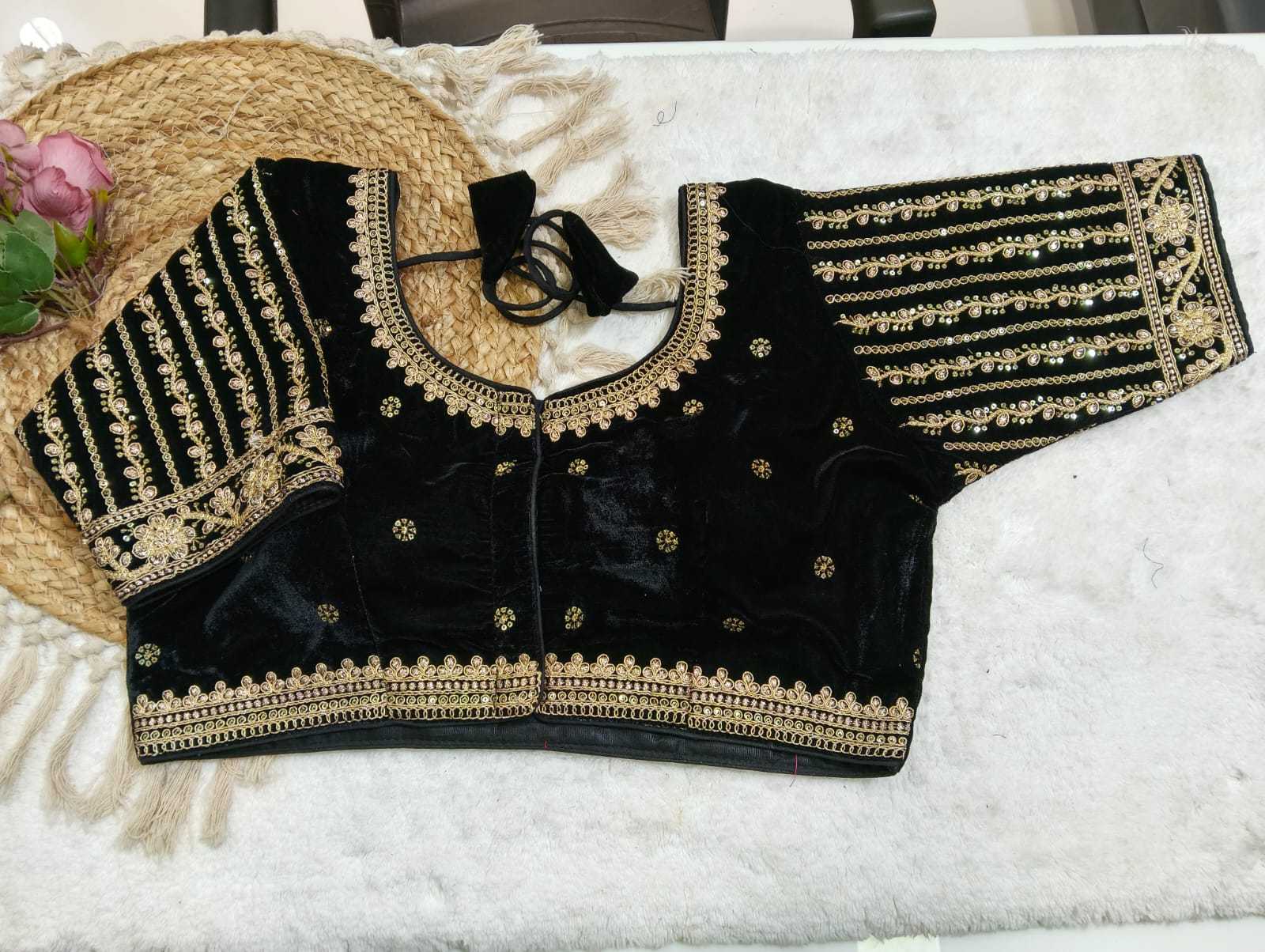 YNF Wholesale Velvet Embroidered Blouses KESH728 114 | Surat Manufacturer