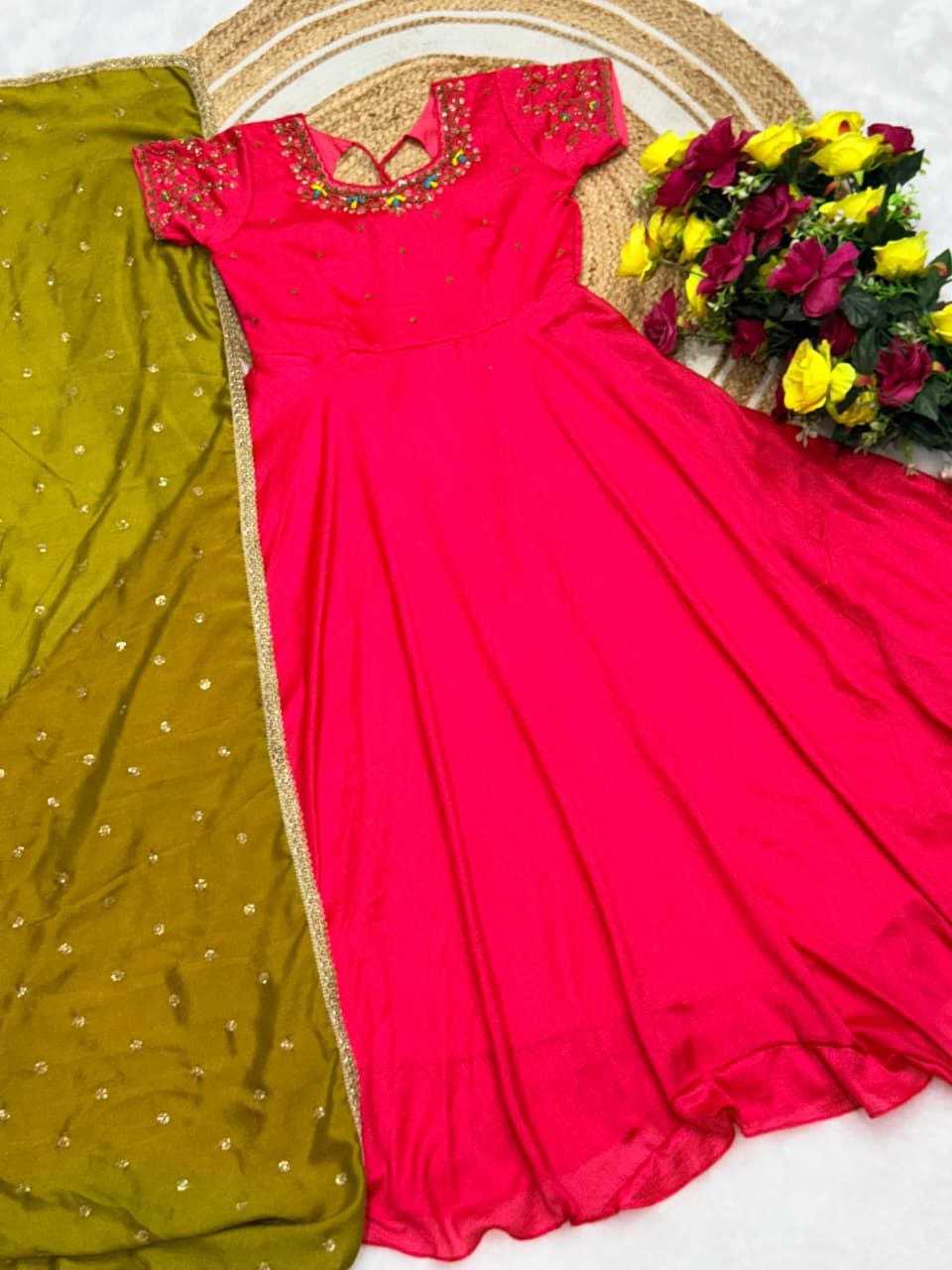 YNF Wholesale Vichitra Silk Anarkali Gown KESH103 LACE | Surat Manufacturer