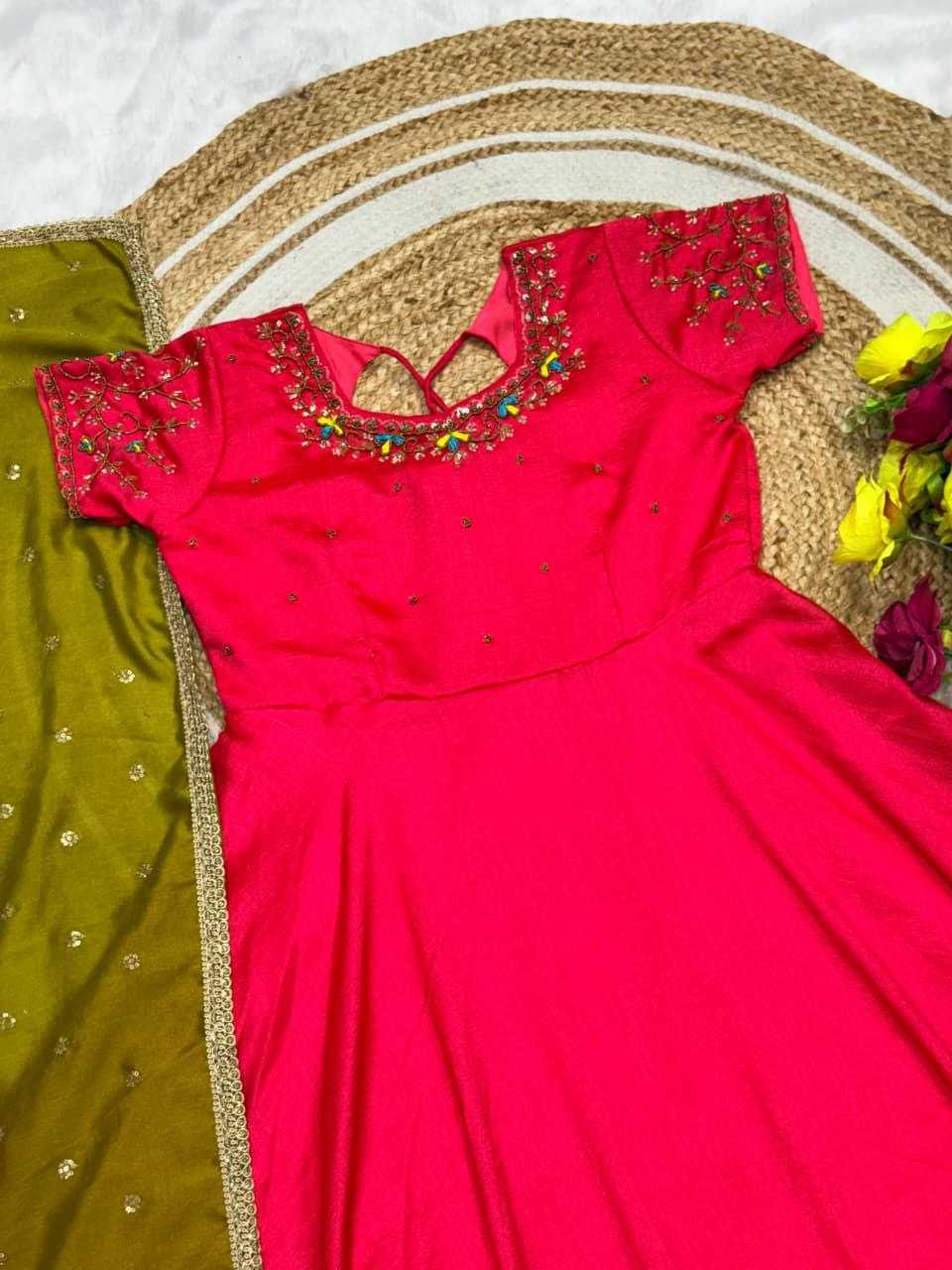 YNF Wholesale Vichitra Silk Anarkali Gown KESH103 LACE | Surat Manufacturer