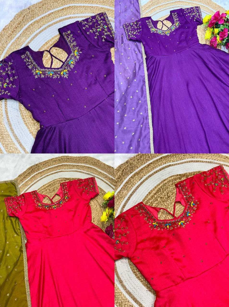 YNF Wholesale Vichitra Silk Anarkali Gown KESH103 LACE | Surat Manufacturer