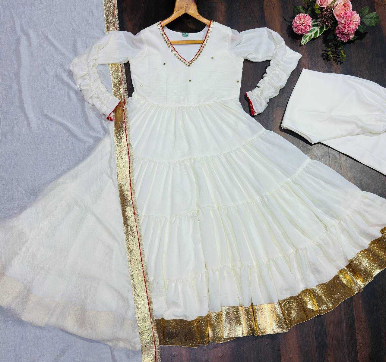 YNF Wholesale Vichitra Silk Fancy Gowns KESH104 TD-6105 | Surat Manufacturer
