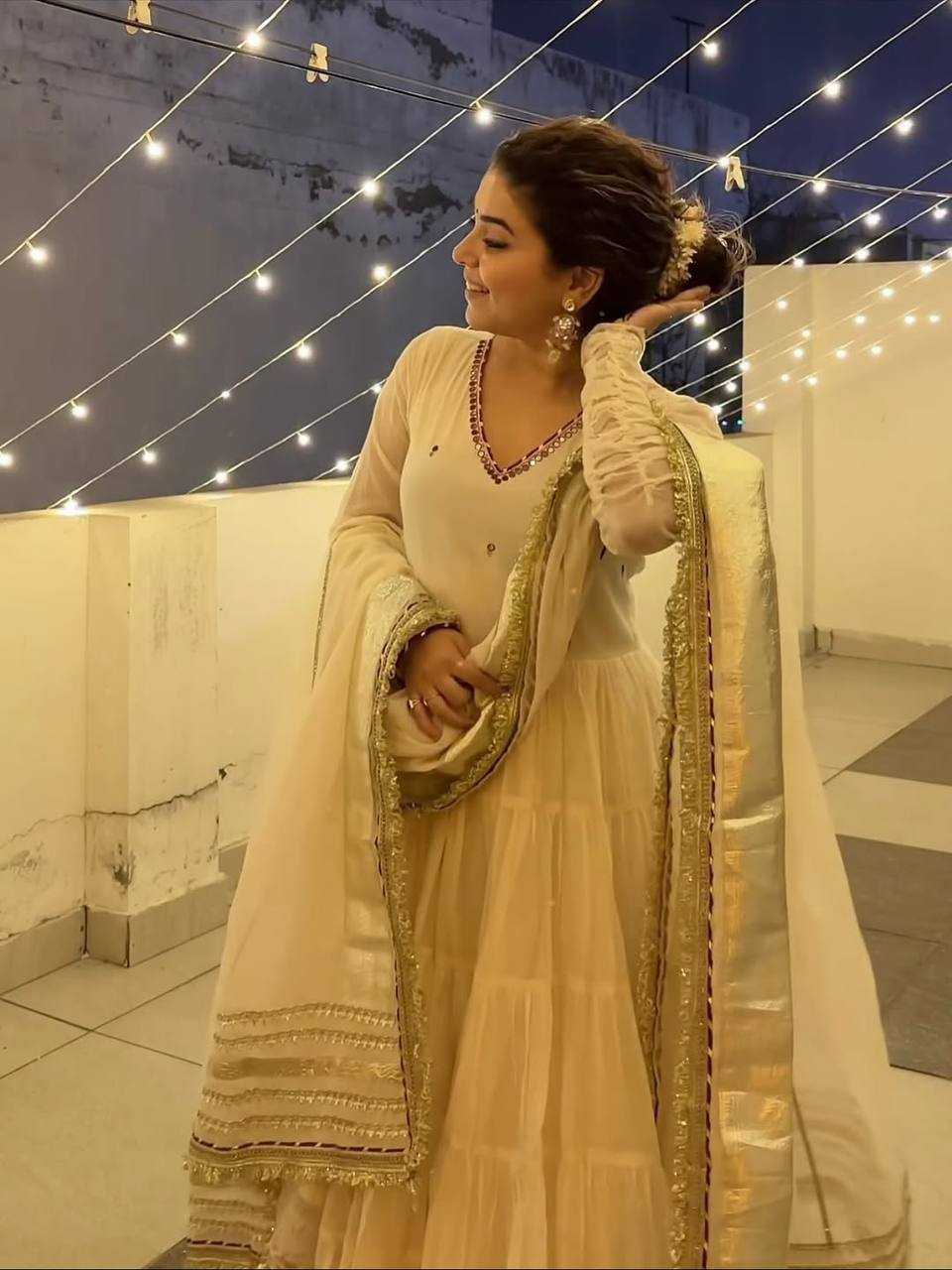 YNF Wholesale Vichitra Silk Fancy Gowns KESH104 TD-6105 | Surat Manufacturer