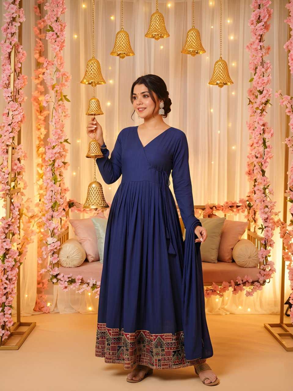 YNF Wholesale Vichitra Silk Anarkali Kurtis KESH559 6048 | Surat Manufacturer