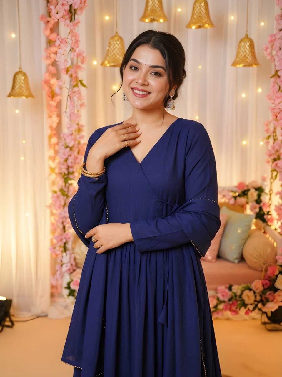 YNF Wholesale Vichitra Silk Anarkali Kurtis KESH559 6048 | Surat Manufacturer