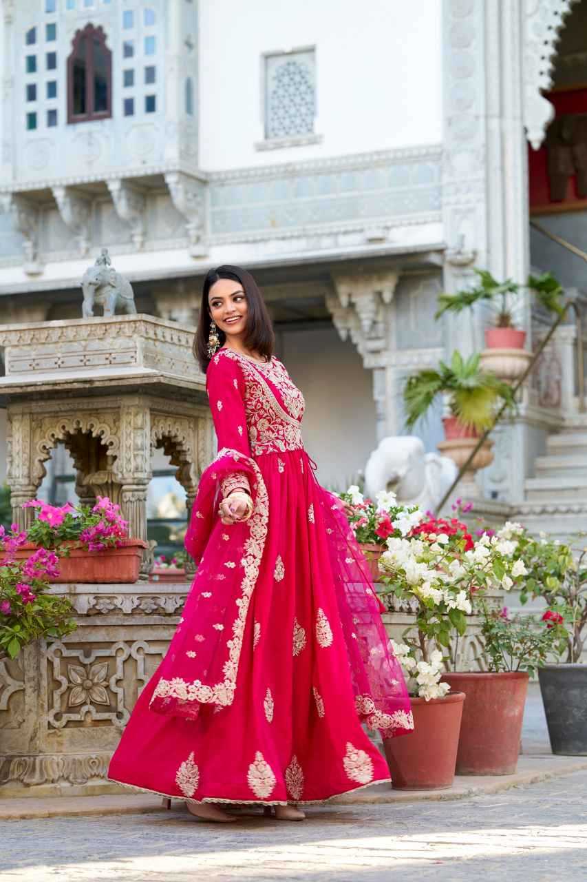 YNF Wholesale Vichitra Silk Embroidery Gowns KESH746 3029 | Surat Manufacturer