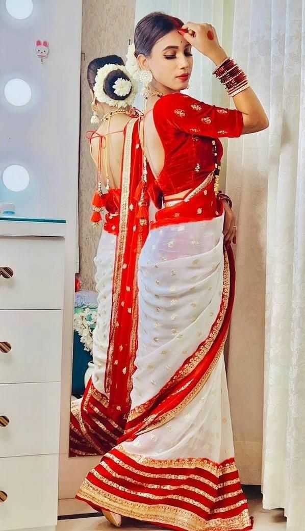 YNF Wholesale Viscose Georgette Sarees KESH671 Aarna | Surat Manufacturer