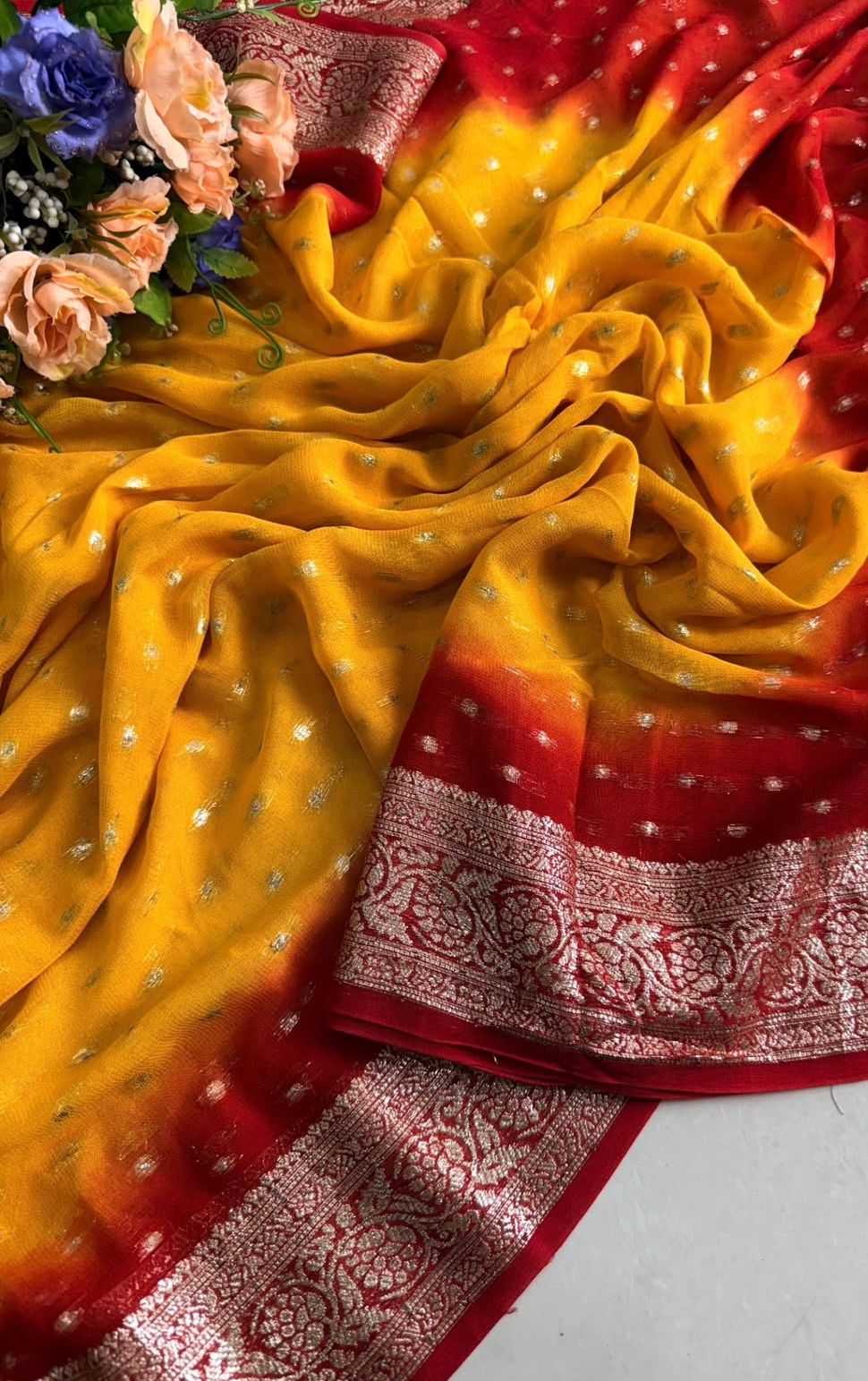 YNF Wholesale Viscose Georgette Sarees KESH671 Tanisha | Surat Manufacturer