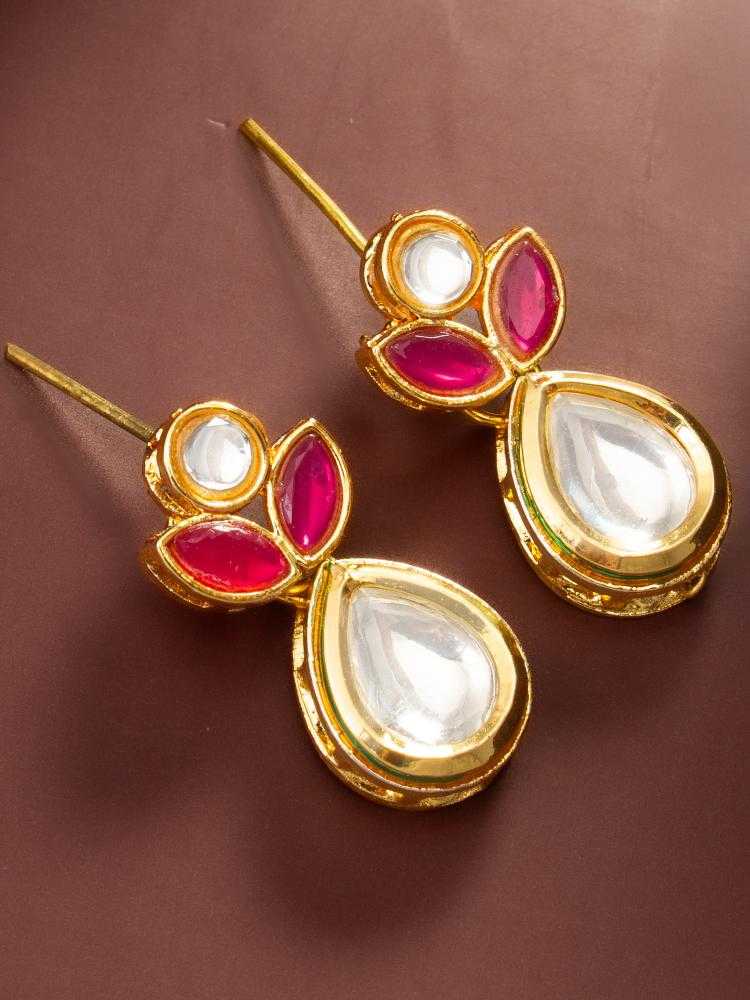 YNF Wholesale Alloy Kundan Earrings KESH105 ER4209 | Surat Manufacturer