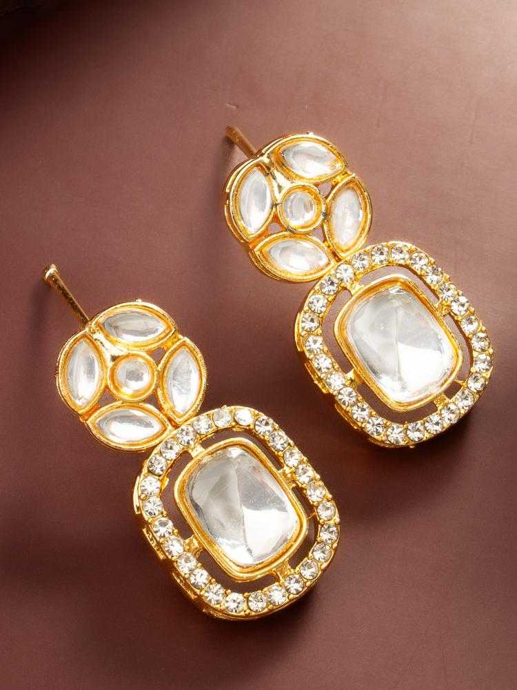 YNF Wholesale Alloy Kundan Earrings KESH105 ER4211 | Surat Manufacturer