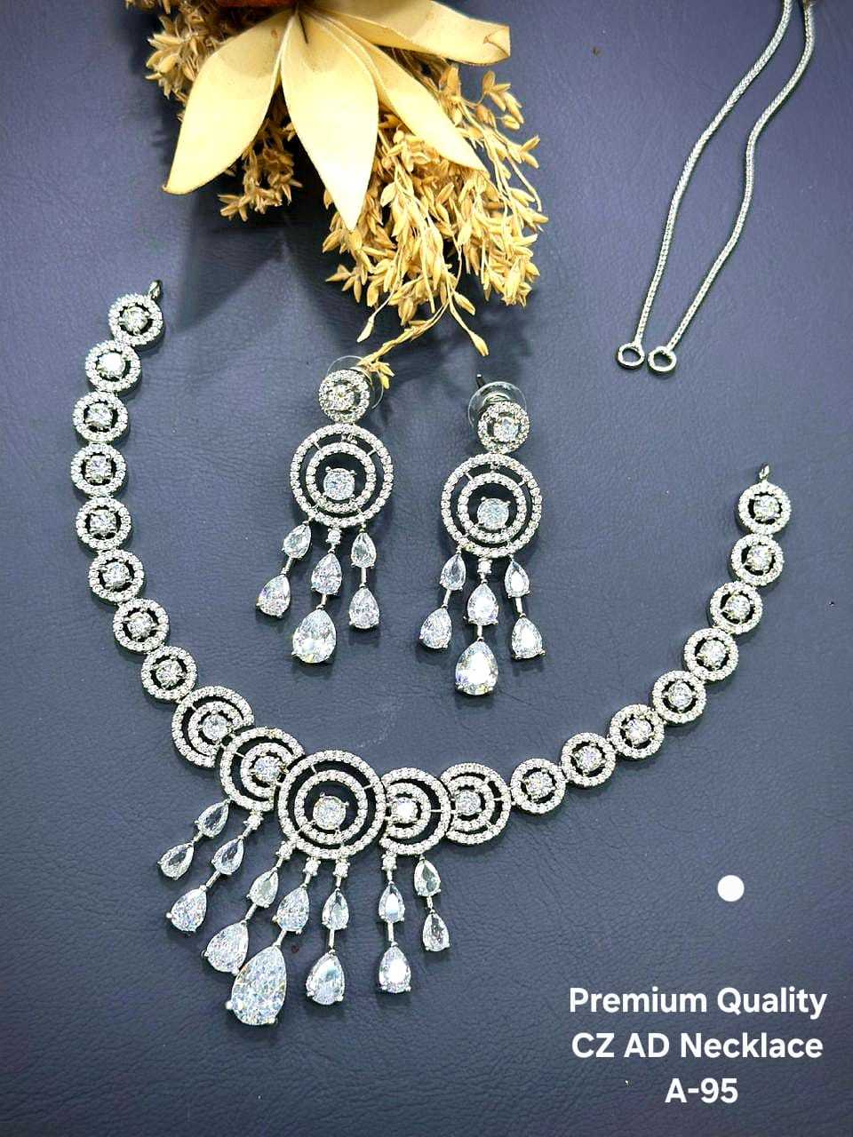 YNF Wholesale Alloy AD Diamond Necklace KESH193 218 | Surat Manufacturer