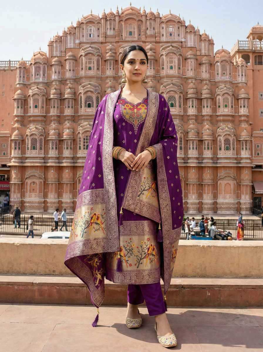 YNF Wholesale Art Silk Embroidered Kurtis KESH545 1008 | Surat Manufacturer