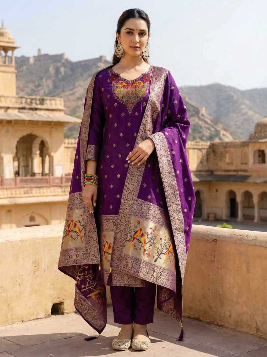 YNF Wholesale Art Silk Embroidered Kurtis KESH545 1008 | Surat Manufacturer