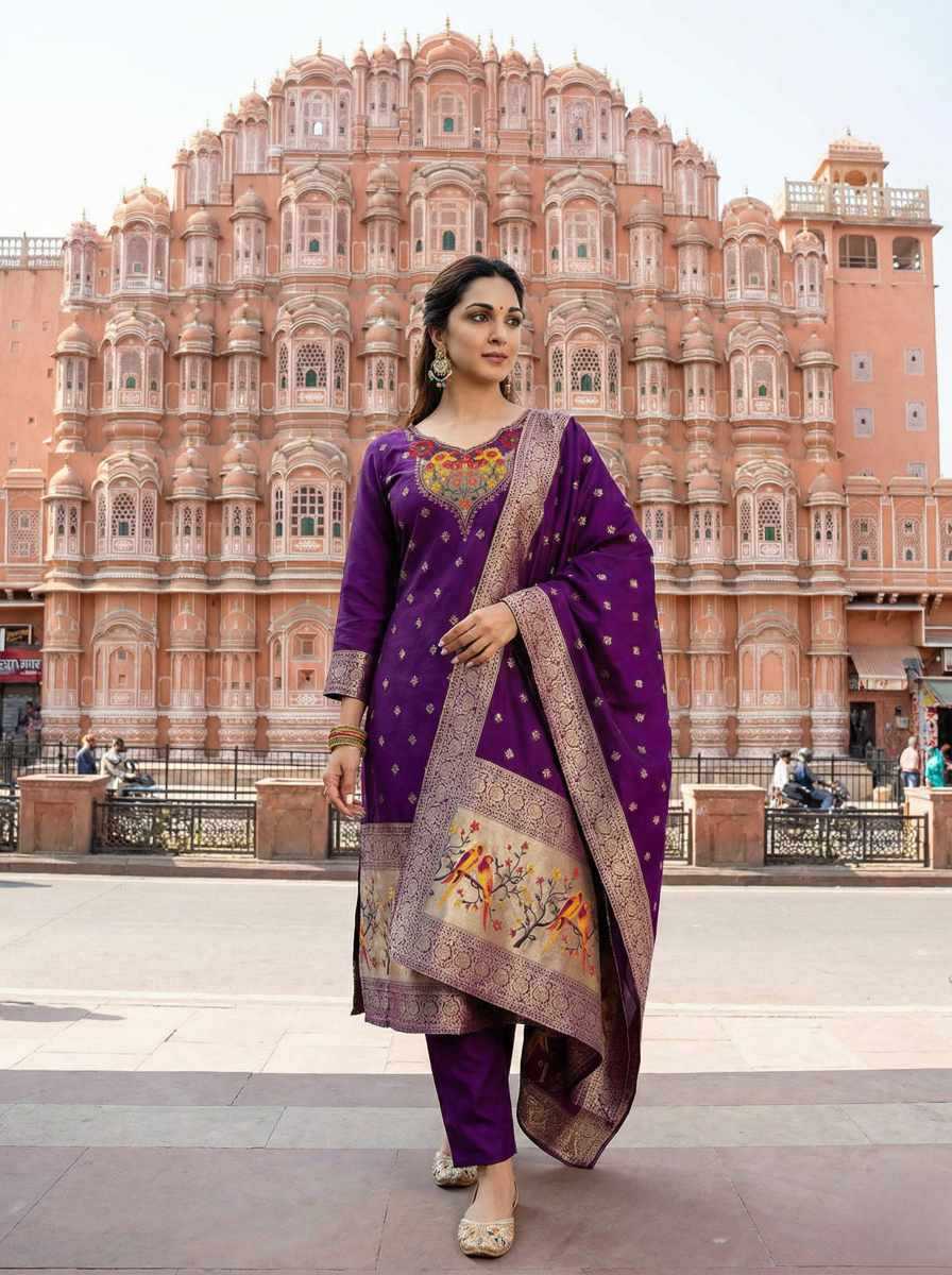 YNF Wholesale Art Silk Embroidered Kurtis KESH545 1008 | Surat Manufacturer